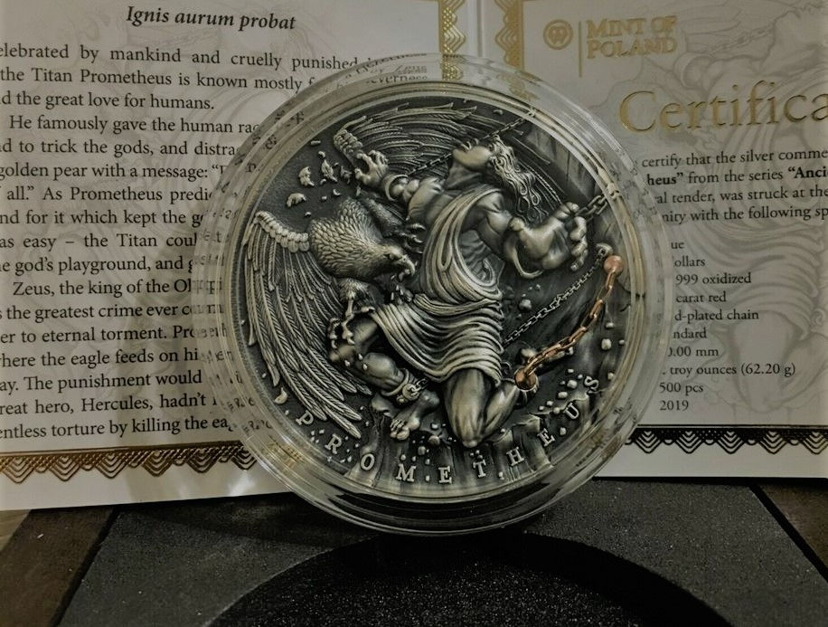 Miniaturbild: PROMETHEUS Ancient Myths 2 Oz Silbermünze 5$ Niue 2019