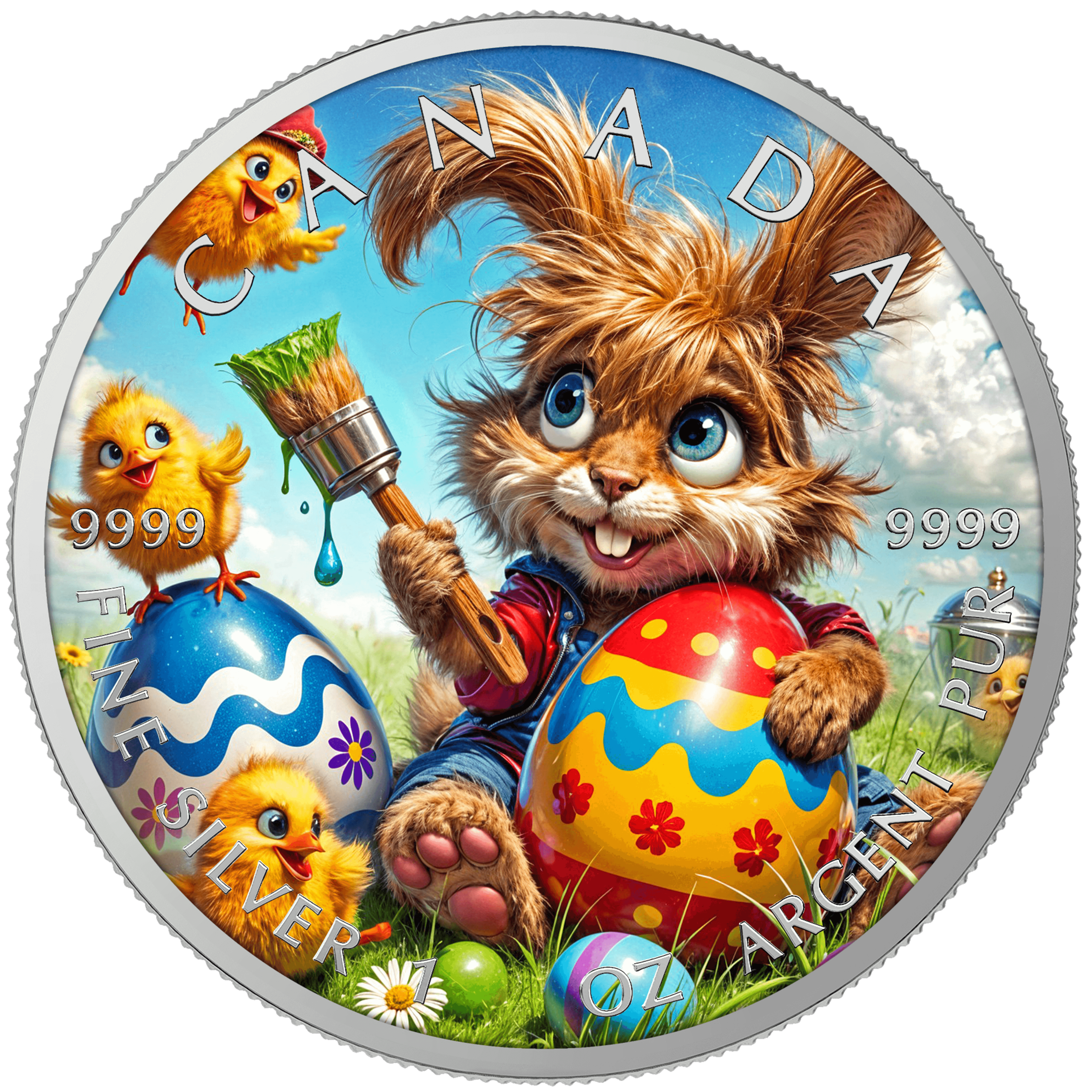 Happy Easter: Thursday - 1 Oz 999.9 Silver Coin 5$ Canada 2025