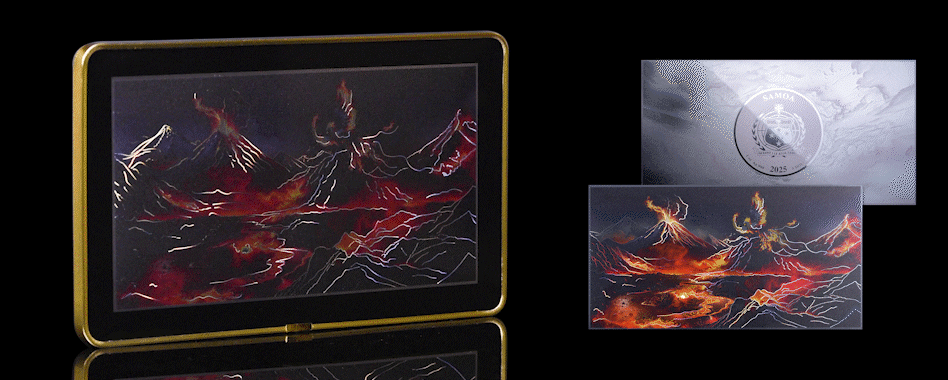 Miniatura: FIRE & PHOENIX - 1oz .999 Proof-like Silver Coin - $5 Samoa 2025