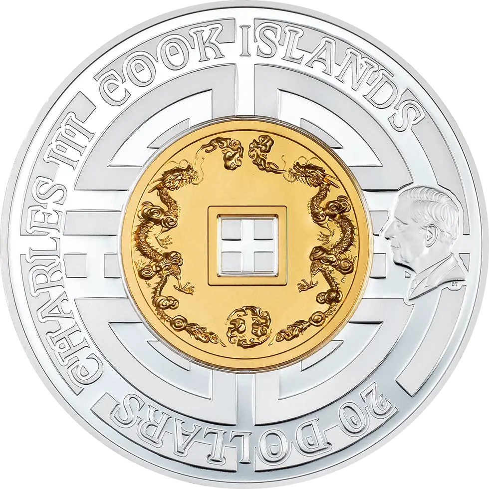 Miniatura: GREAT WALL OF CHINA 3 Oz Silver Coin 20$ Cook Islands 2025