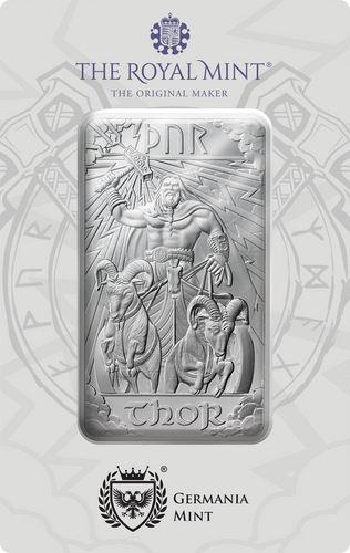 Norse Gods - Thor - 10oz 999.9 Silver Bar in Assay Card - The