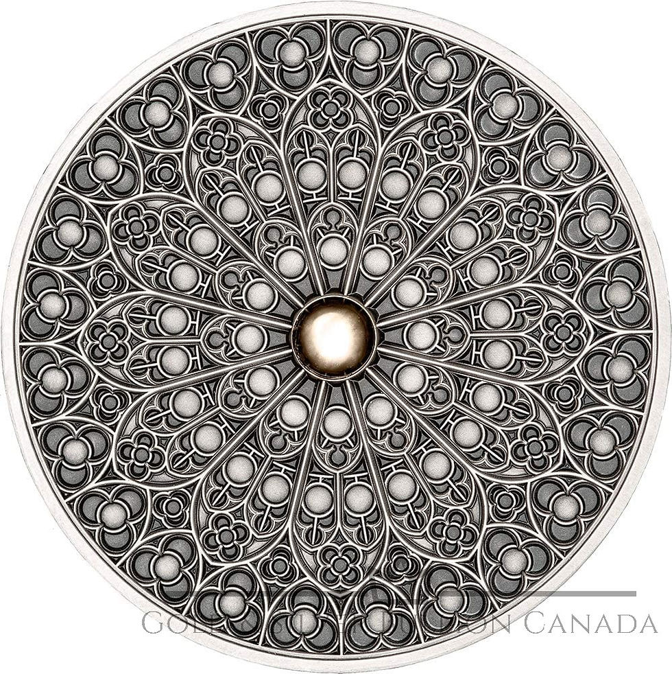 Miniatura: GOTHIC: Mandala Art V - 3oz .999 High Relief Antiqued Silver Coin 10$ Fiji 2019
