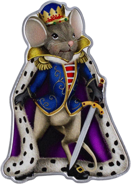 Miniatura: MOUSE KING Nutcracker 1 Oz Silver Coin 2$ Solomon Islands 2023