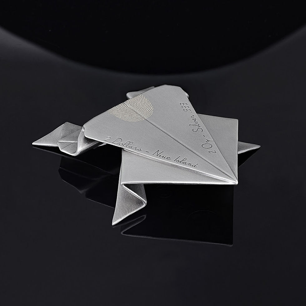Miniatura: PAPER FROG Folded Dreams 2 Oz Silver Coin 2$ Niue 2026