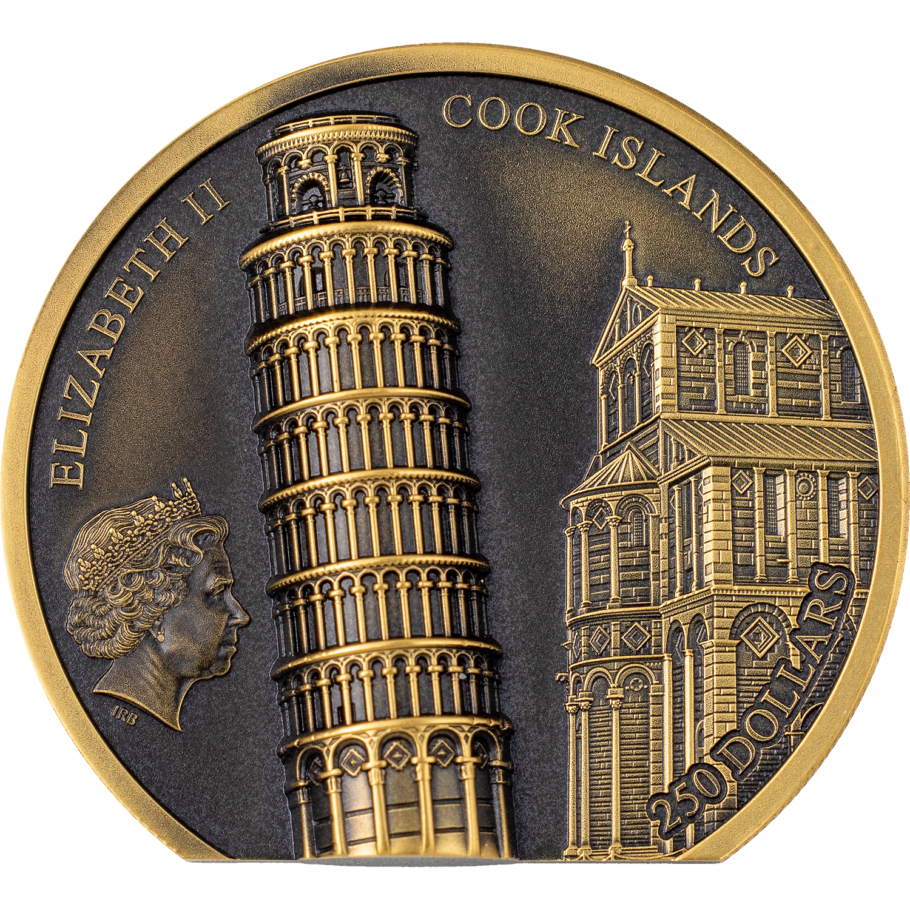 Miniatura: LEANING TOWER OF PISA 1 Oz Gold Coin 250$ Cook Islands 2022