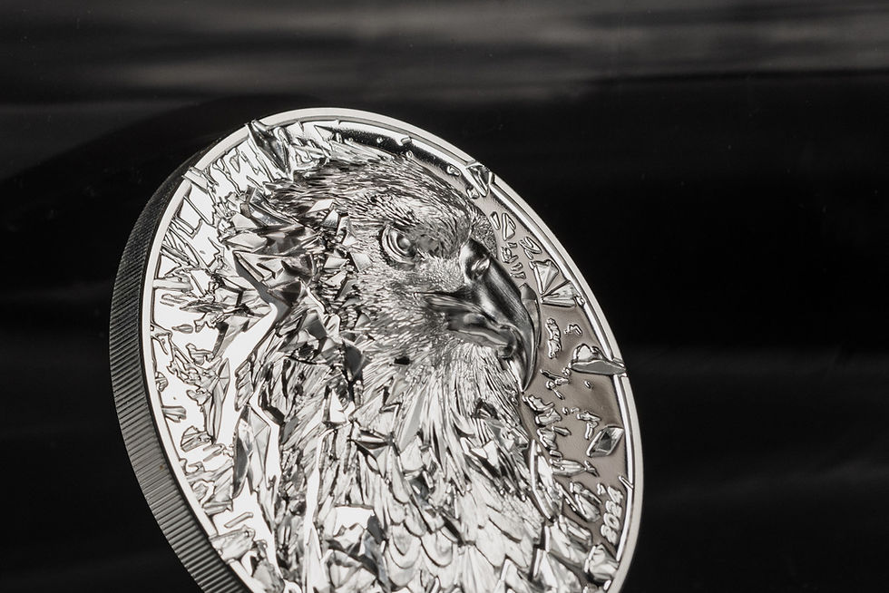 Miniature : SILVER BURST Bald Eagle 3 Oz Silver Coin 20$ Cook Islands 2024