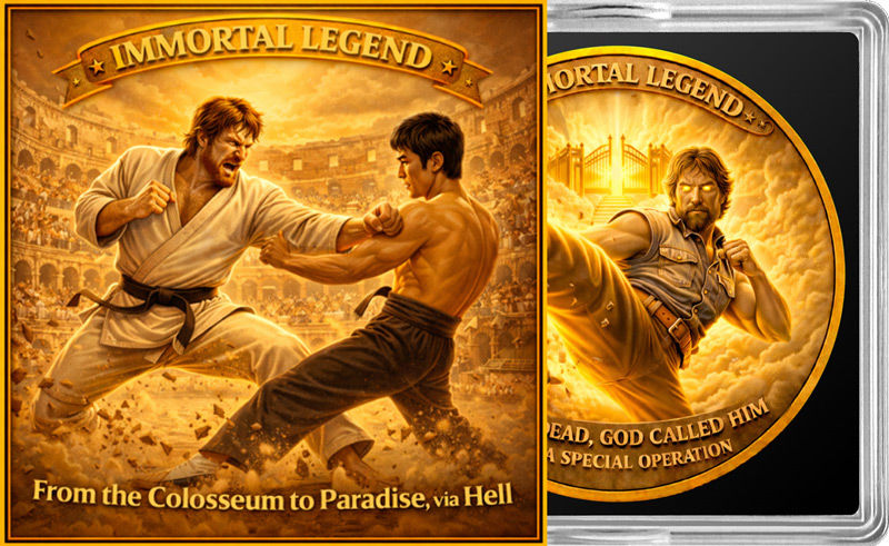 Miniaturbild: Chuck Norris: IMMORTAL LEGEND 1 Oz .999 Copper Round Kauai USA 2026