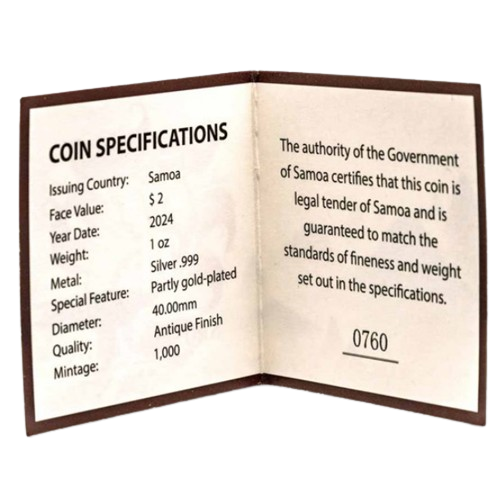 Miniaturbild: Nine Tailed Fox - Mythical Creatures 1oz .999 Silver 2$ Samoa 2024