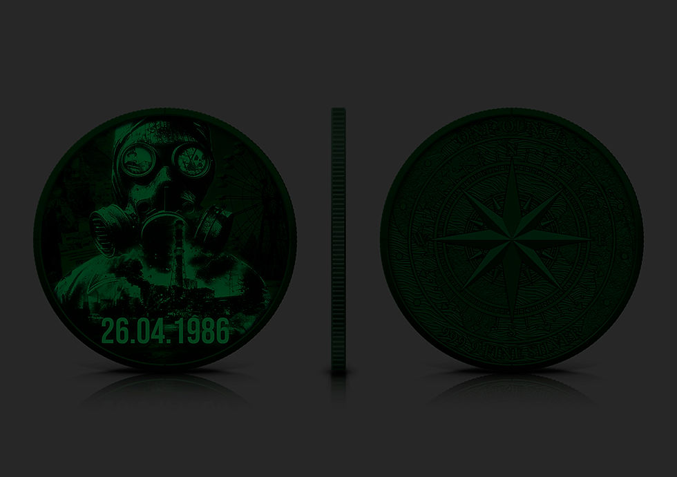 Thumbnail: Chernobyl disaster: 40th Anniversary - 1oz 999.9 Silver Coin 2026
