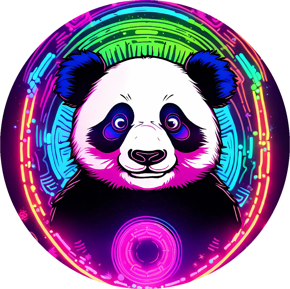 NEOPANDA By Hayleybug Mint 1oz .999 Silver Round Colorized