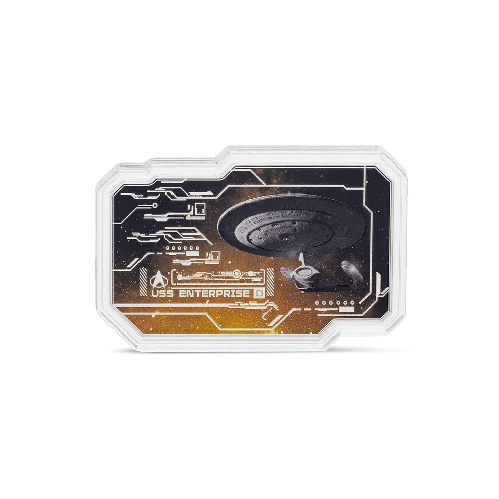 Miniature : Star Trek Vehicles – U.S.S. Enterprise NCC-1701-D 1oz .999 Silver Coin