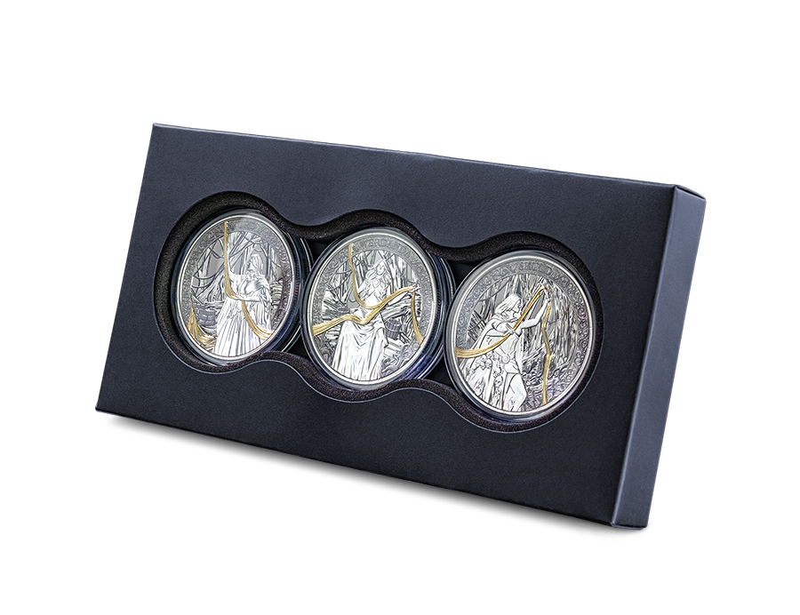 Thumbnail: Norns: Triune 3 x 1 oz Silver BU Colorized Set - 5 Mark Germania 2026