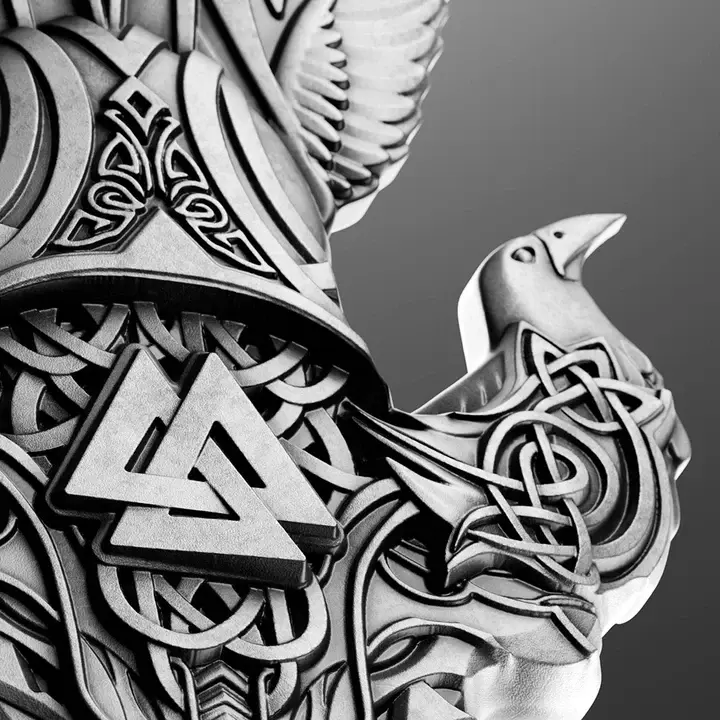 Miniaturbild: 2025 Gungnir (Odin's Spear) 2oz Pure Antiqued Silver Shaped Coin