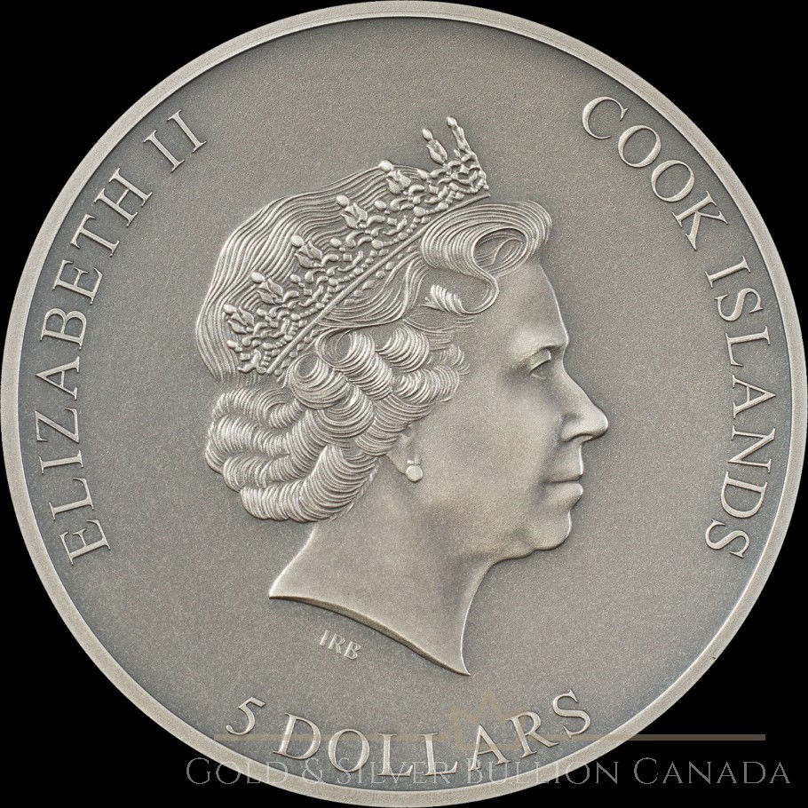 Miniatura: UNTRAPPED 1 Oz Srebrna Moneta 5 $ Wyspy Cooka 2022