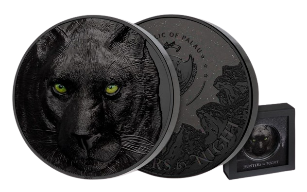 Miniatura: BLACK PANTHER Hunters By Night 7K Special Edition 5Oz Silver Coin 20$ Palau 2020