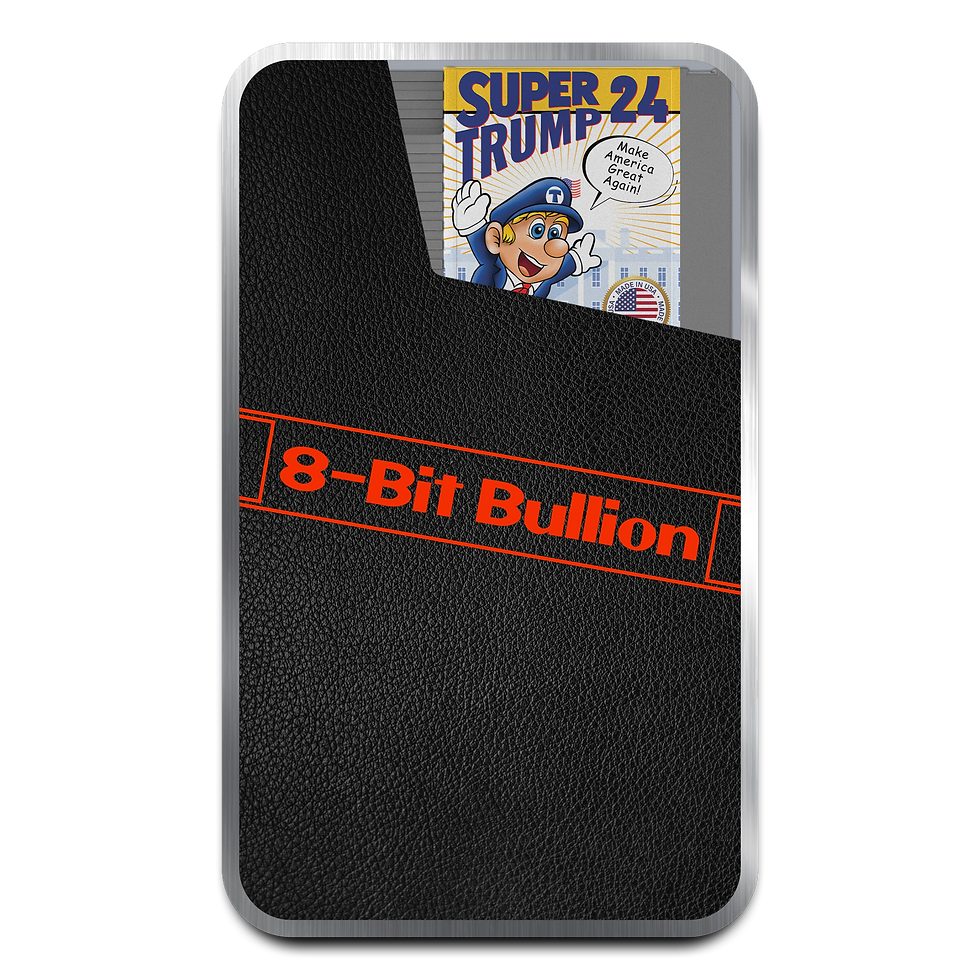 Miniatura: 8-Bit Bullion Super Trump 3 Colorized 1oz .999 Silver Art Bar 2024