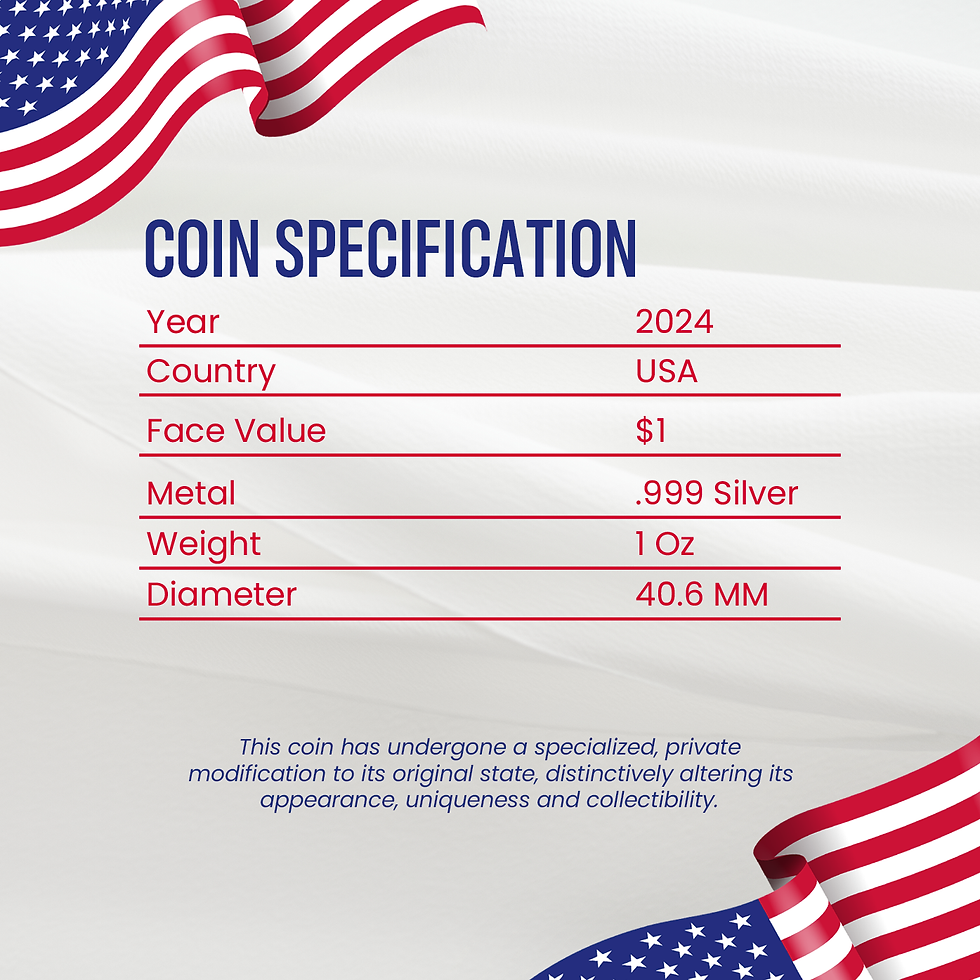 Miniatura: 2024 U.S. Eagle American Flag Edition 1 oz Silver Coin