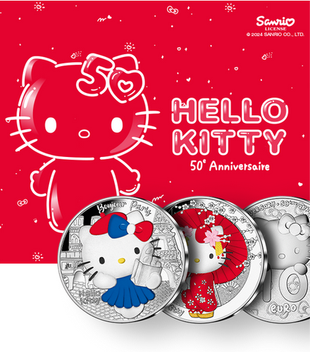 2024 France Hello Kitty Shaped 22.2g 10 euro Silver Coin | Gold