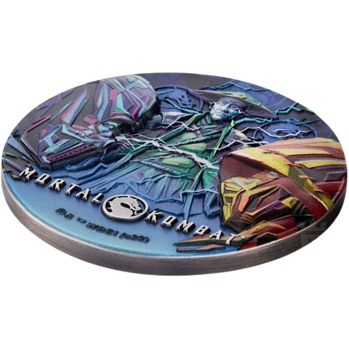 Miniatura: Mortal Kombat 2 oz .999  Silver High Relief $5 Niue 2023