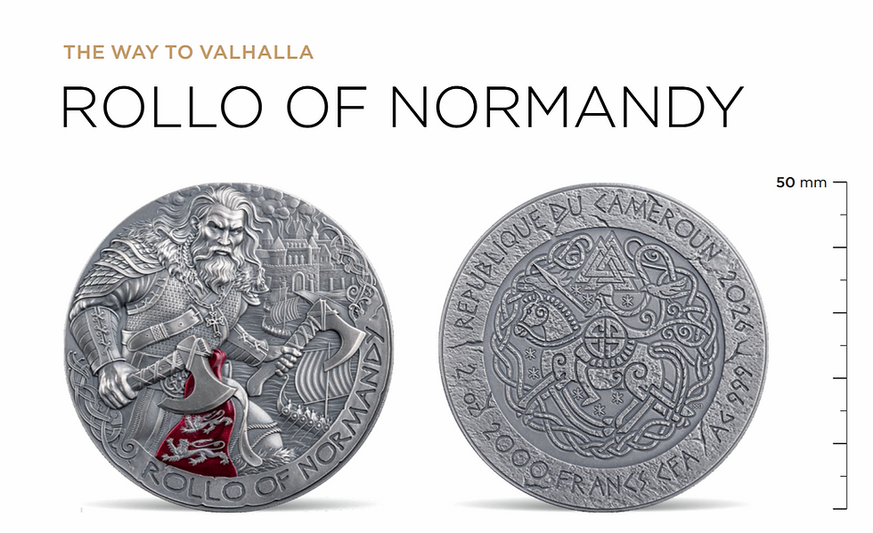 Miniatura: Rollo of Normandy: The Way to Valhalla 2oz Antique finish Silver Cameroon 2026