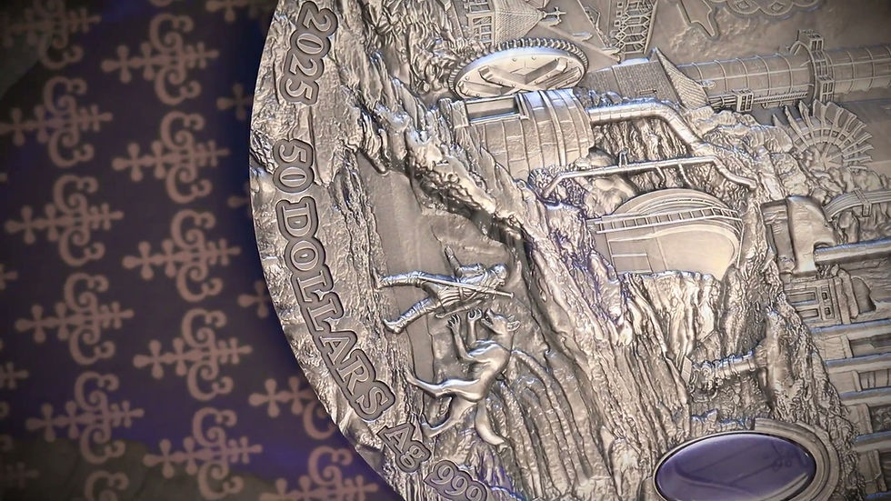 Miniatura: Season of Storms - The Witcher Book Series, 1kg Kilo High Relief Silver 2025