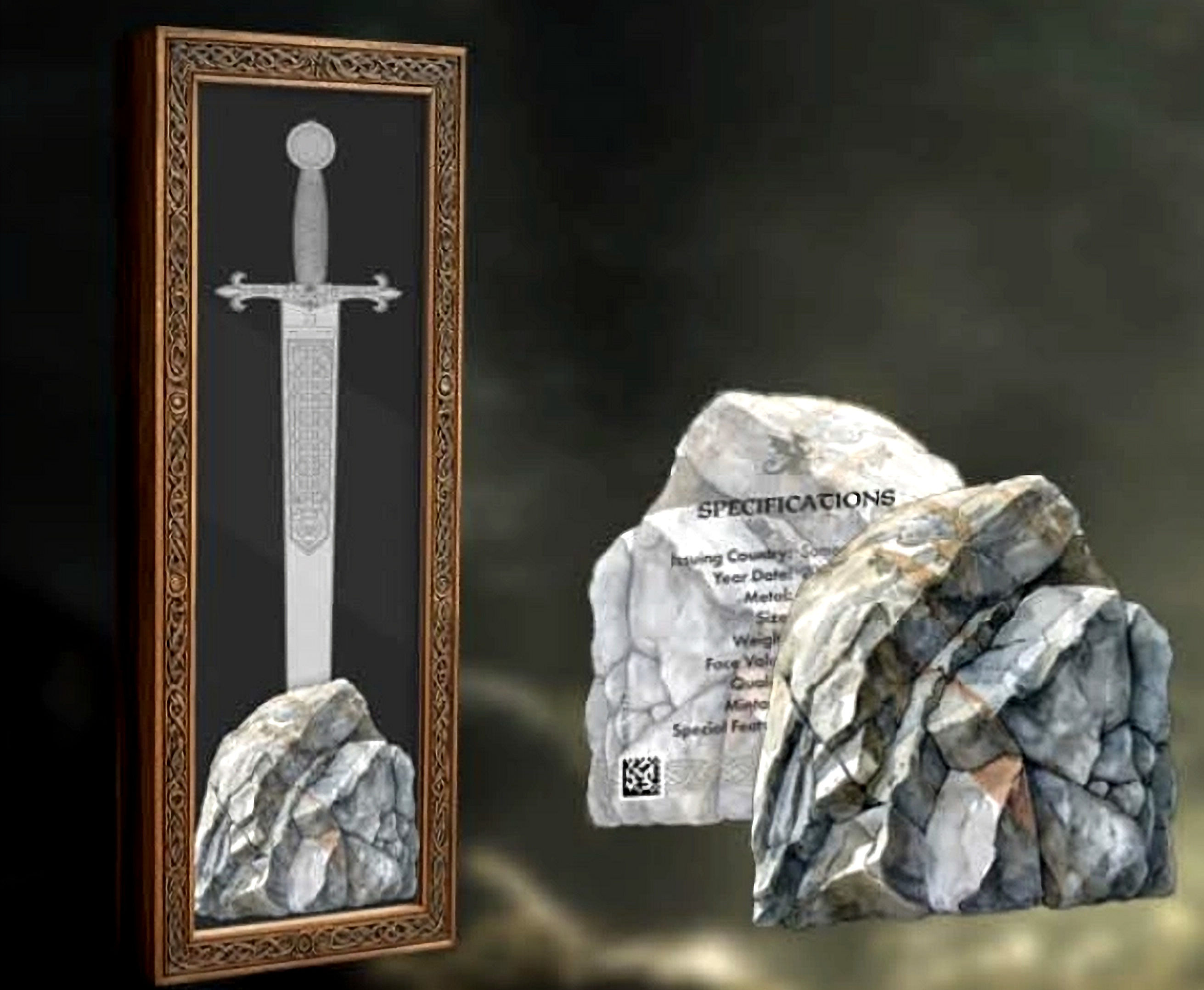 Excalibur 3D Shaped - 3oz .999 Silver Coin - 5$ Samoa 2026