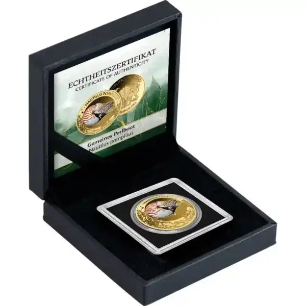 Thumbnail: Chambered Nautilus - 1/1000 oz .999 Gold Coin - 3000 Francs Republic of Chad