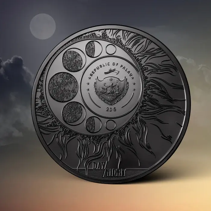 Miniatura: JAGUAR Day and Night 3 Oz Silver Coin $20 Palau 2023