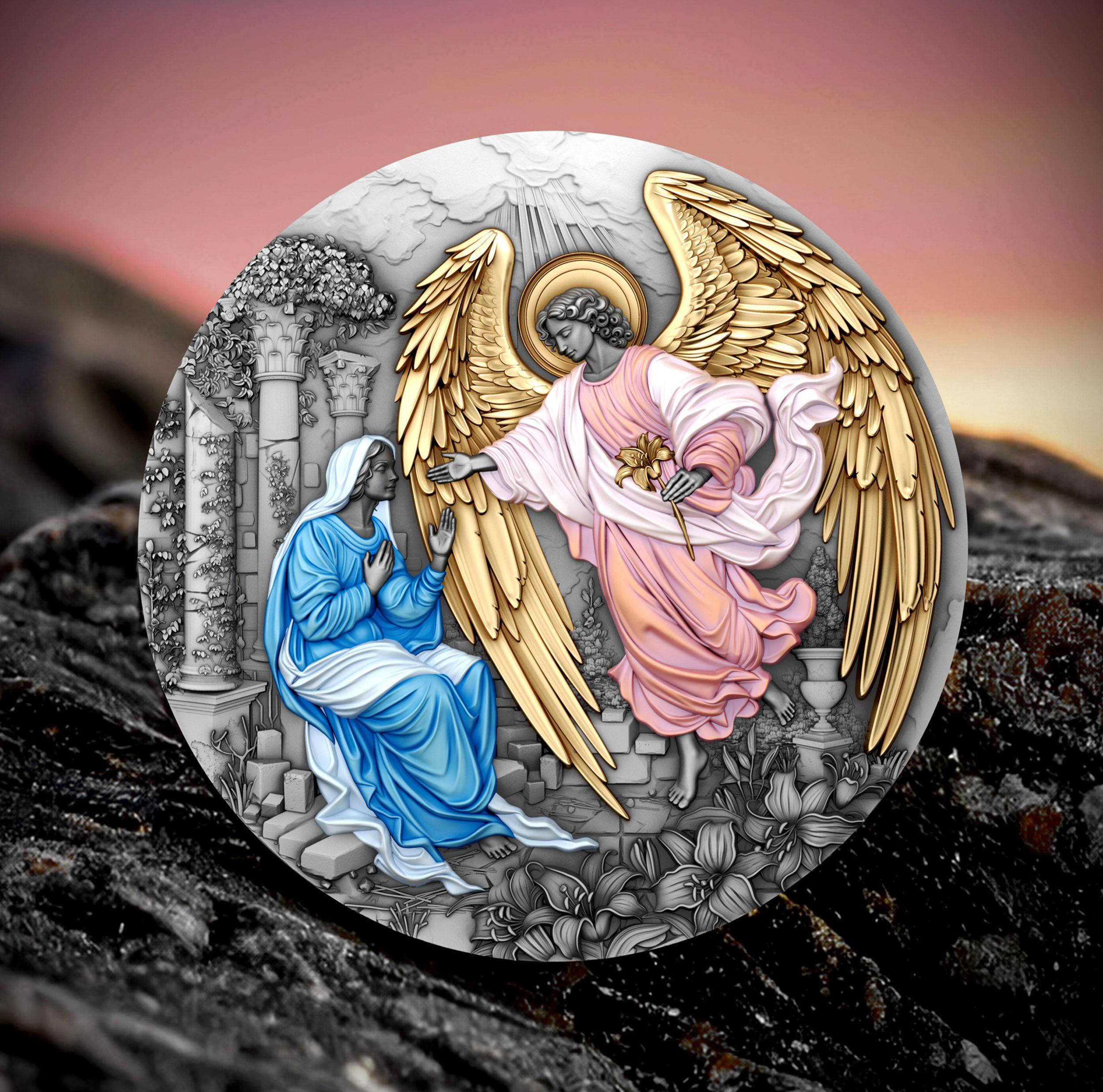 Gabriel - 2oz .999 High Relief Silver Coin - 5$ Niue 2025