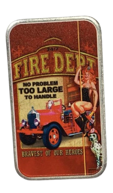 Miniaturbild: Fire Department 1oz .999 Silver Color Art Bar 2024