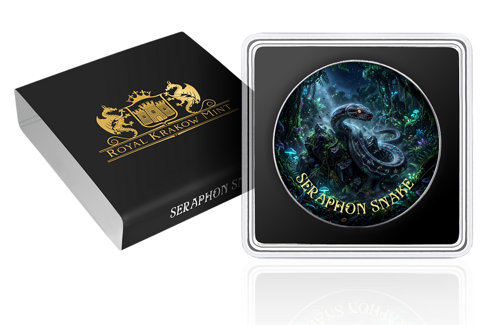 Thumbnail: Seraphon Snake : Forest Totems IV Series 1oz .999 Silver Coin 1$ USA 2026