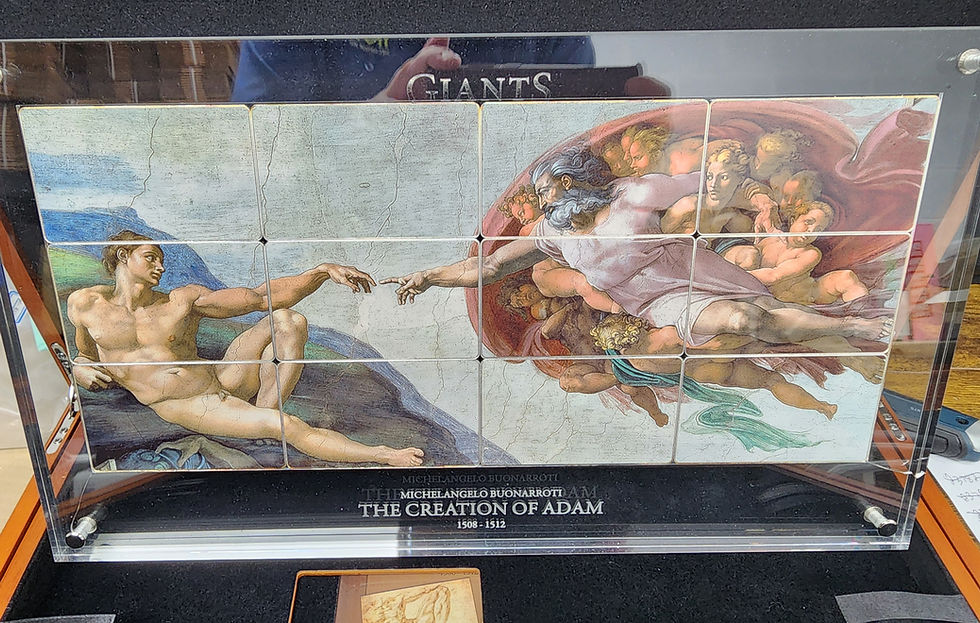 Miniatura: Giants of Art: Creation Of Adam Michelangelo Sistine Chapel - 960 gram Silver