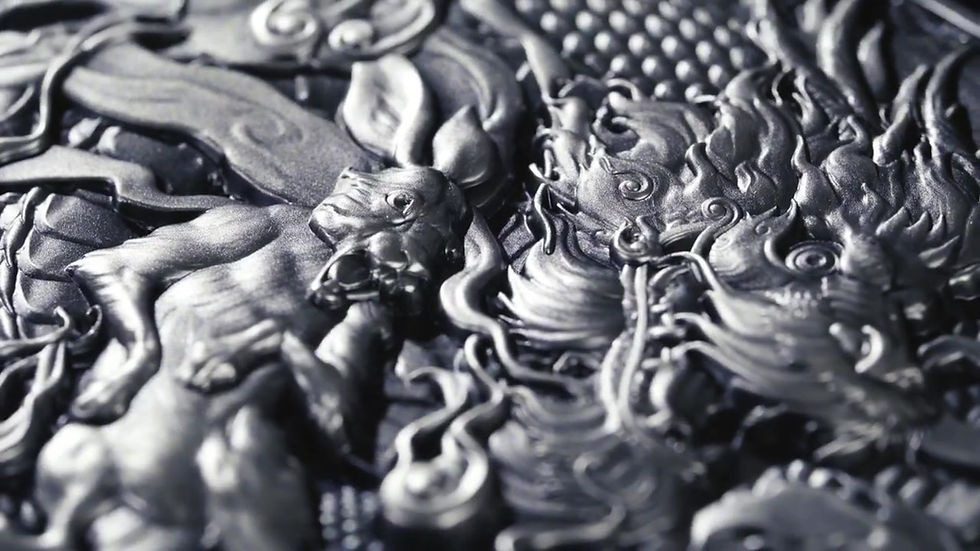 Thumbnail: Chinese Dragon & Rabbit 2 Oz Silver Coin Tokelau 2023