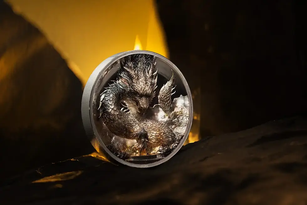 Thumbnail: Thunder Dragon - 3oz 999.9 High Relief Silver coin - 20$ Cook Islands 2026