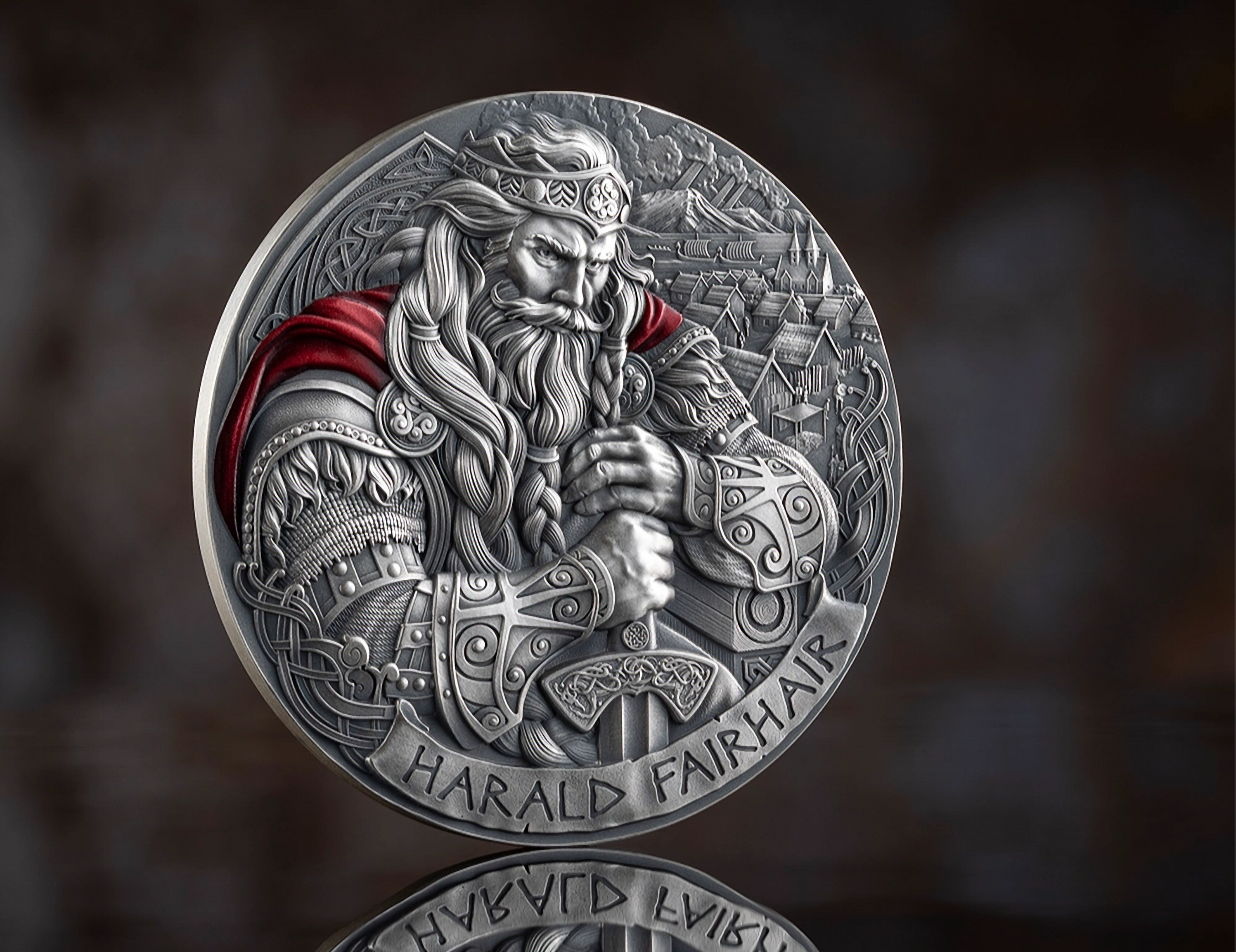 HARALD FAIRHAIR The Way to Valhalla 2 oz Antique Finish Silver Cameroon 2025