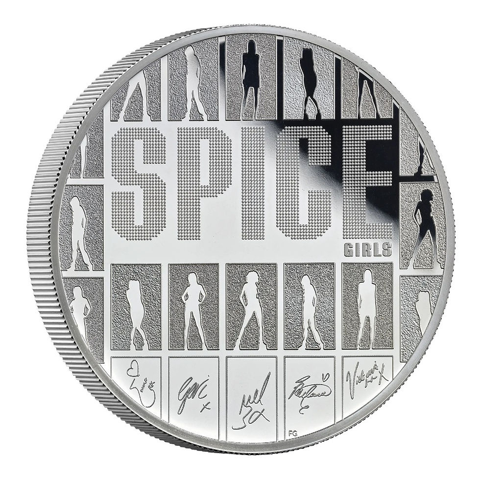 Thumbnail: Spice Girls - Legends Of Music 5 Oz .999 Silver Coin 10 Pounds United Kingdom