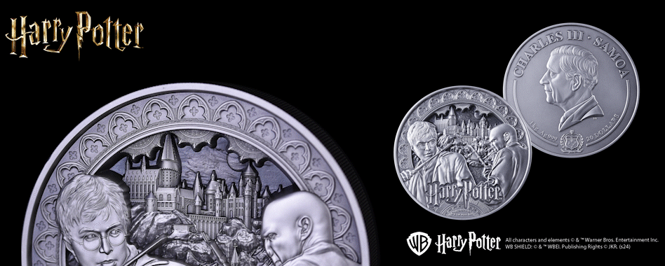 Miniatura: Harry vs. Voldemort 1 Kilo High Relief Multiple Layer Silver Coin $20 Samoa 2024