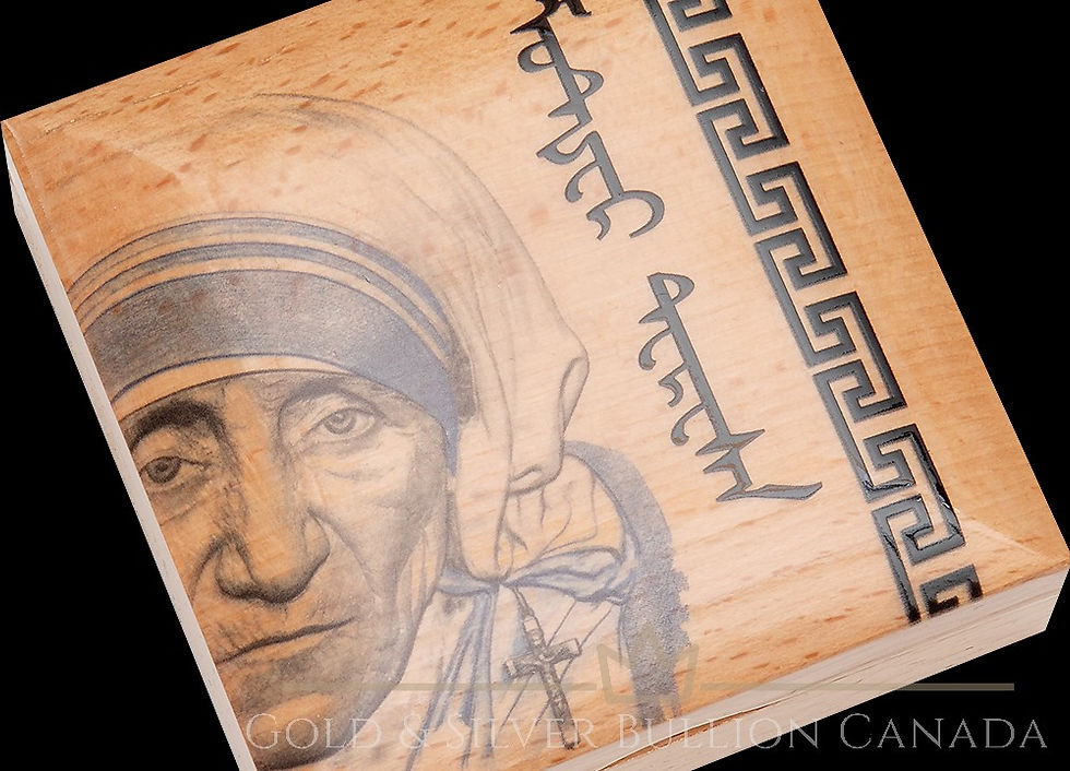 Miniature : MOTHER TERESA 1 Oz Silver Coin 1000 Togrog Mongolia 2022