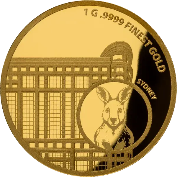Miniatura: Global Stock Exchange – Asia Edition - 5 x 1g 999.9 Gold 2000 Francs Guinea 2025