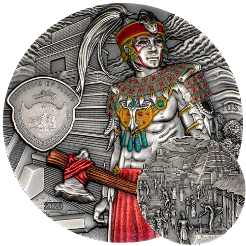 Miniatura: MAYANS Lost Civilizations 2 Oz Silver Coin 10$ Palau 2023