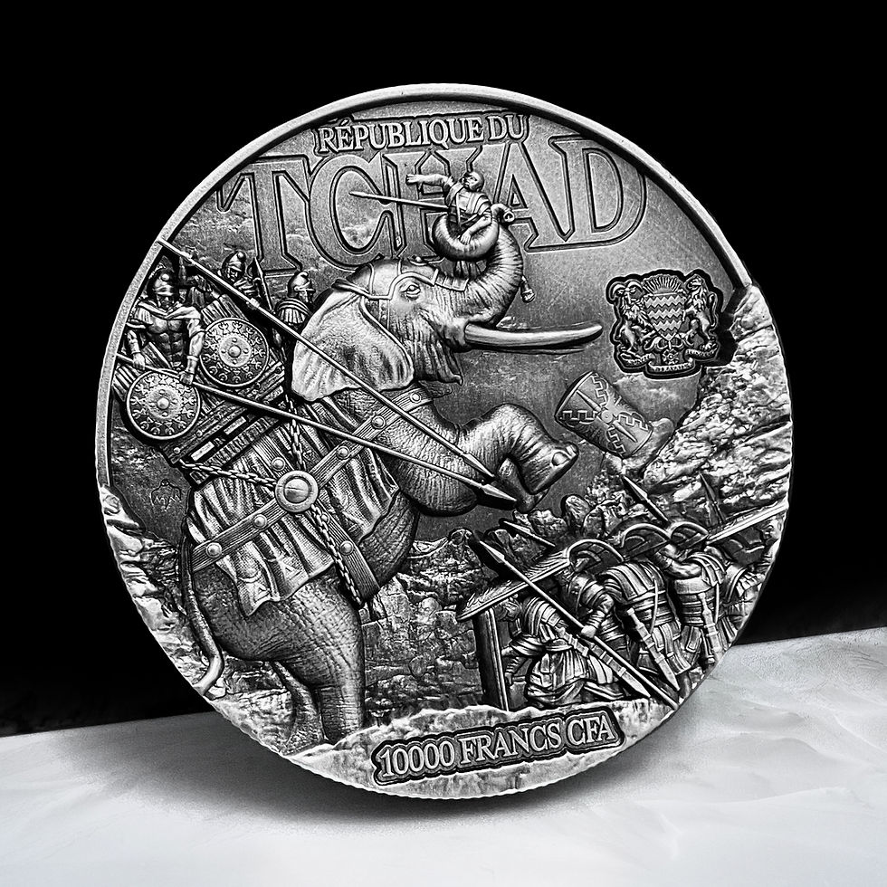 Miniatura: Hannibal Master of War: The Legends 2 oz High Relief .999 Silver Coin Chad 2024
