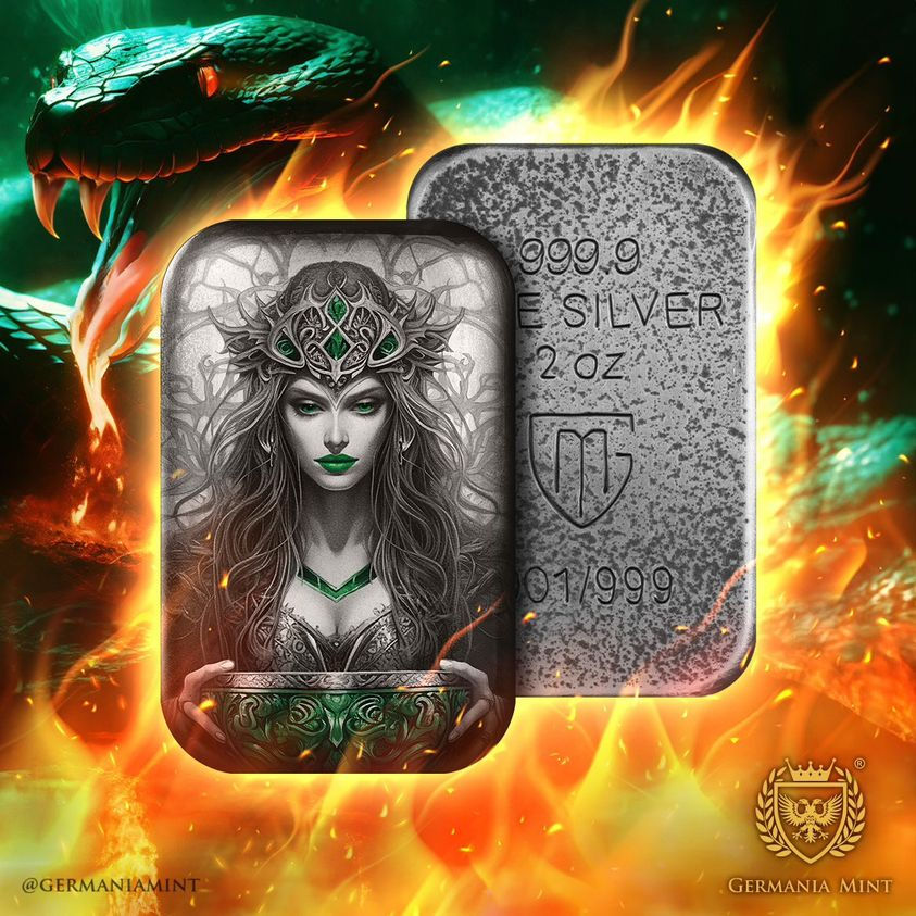 Miniatura: Goddesses: SIGYN - 2 oz 999.9 Silver Cast Bar
