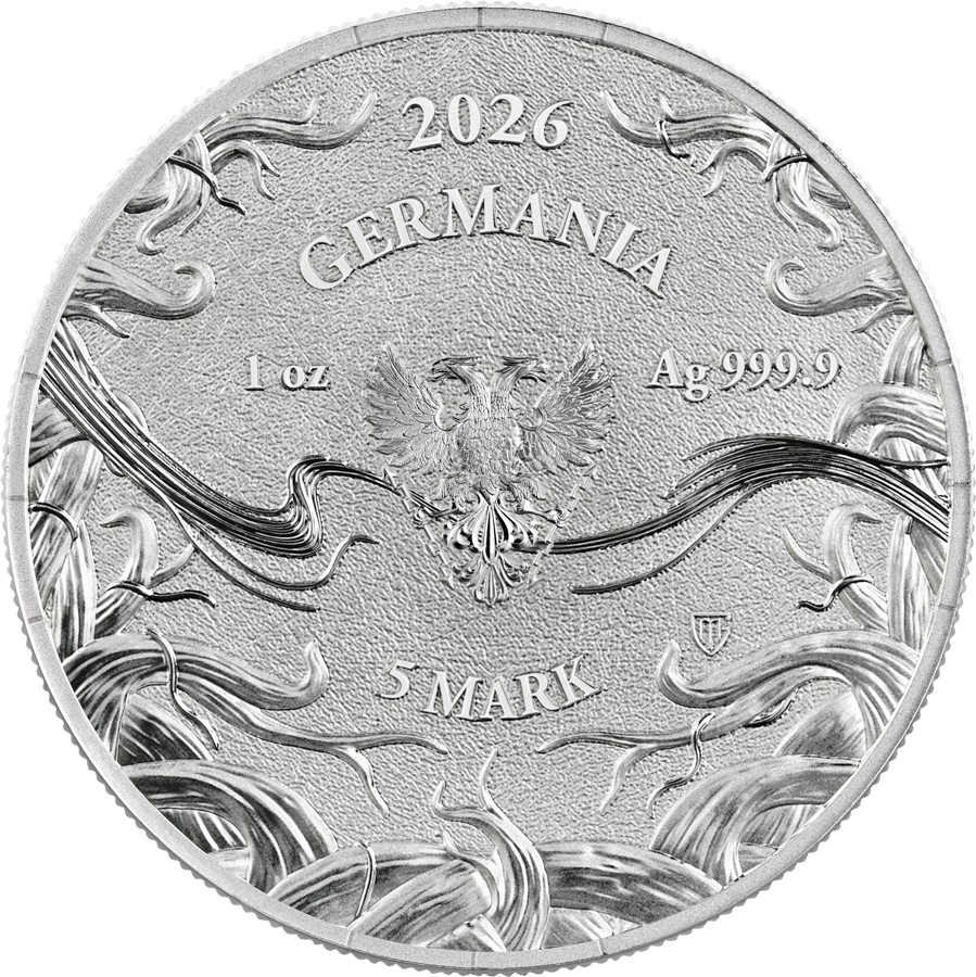 Miniatura: Norns: Skuld - 1oz .999 Silver BU Coin - 5 Mark Germania 2026