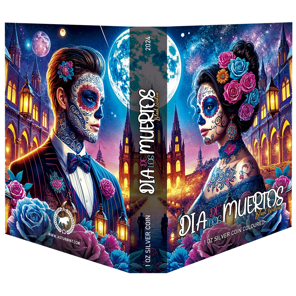 Miniaturbild: Dia de los Muertos Black Widow Edition 1 oz Silver Coin Mexico Libertad 2024