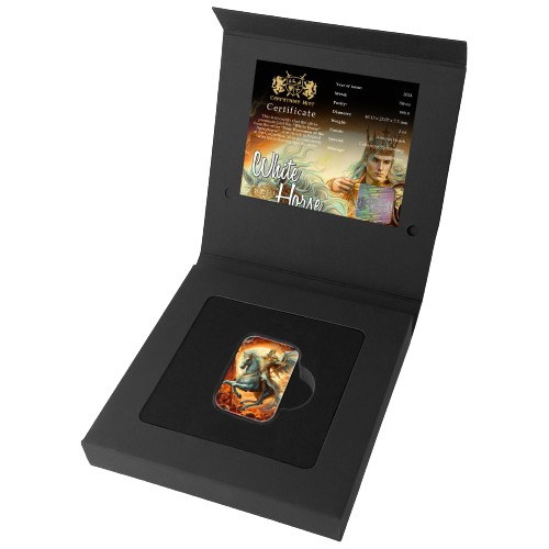 Miniature : White Horse - Four Horsemen of the Apocalypse - 2 oz 999.9 silver cast bar