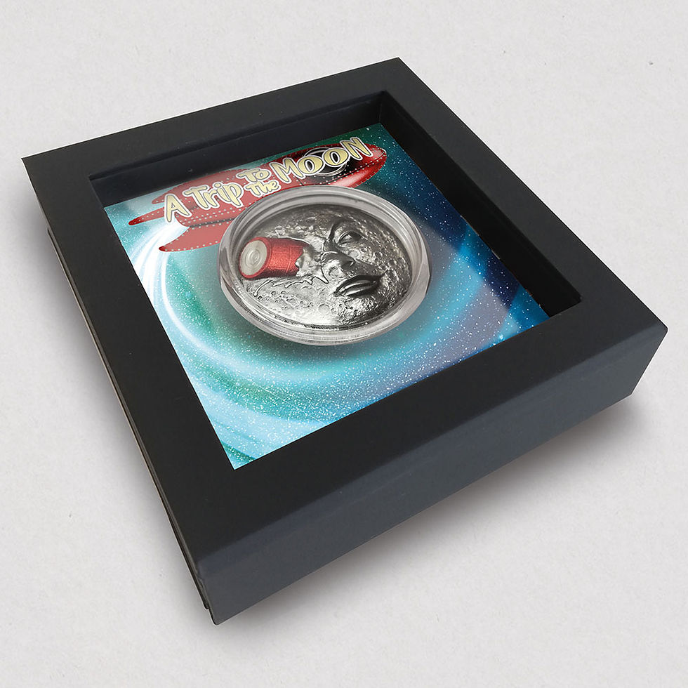 Miniatura: TRIP TO THE MOON 120th Anniversary 2 Oz Silver Coin 10$ Palau 2022