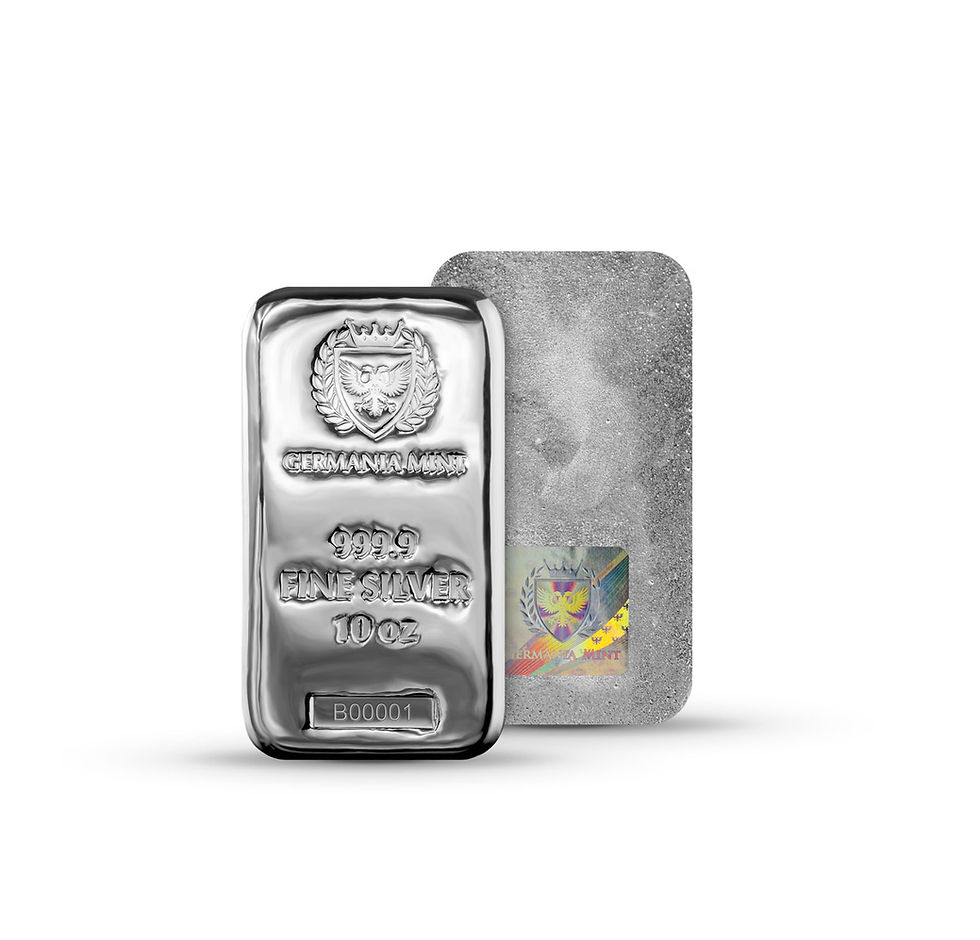 Thumbnail: 10 oz Germania Mint Silver Bar .9999 Fine