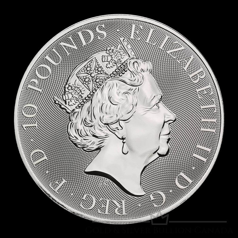 Miniatura: Moneta d'argento 10 oz Queen's Beast White Horse (2021)