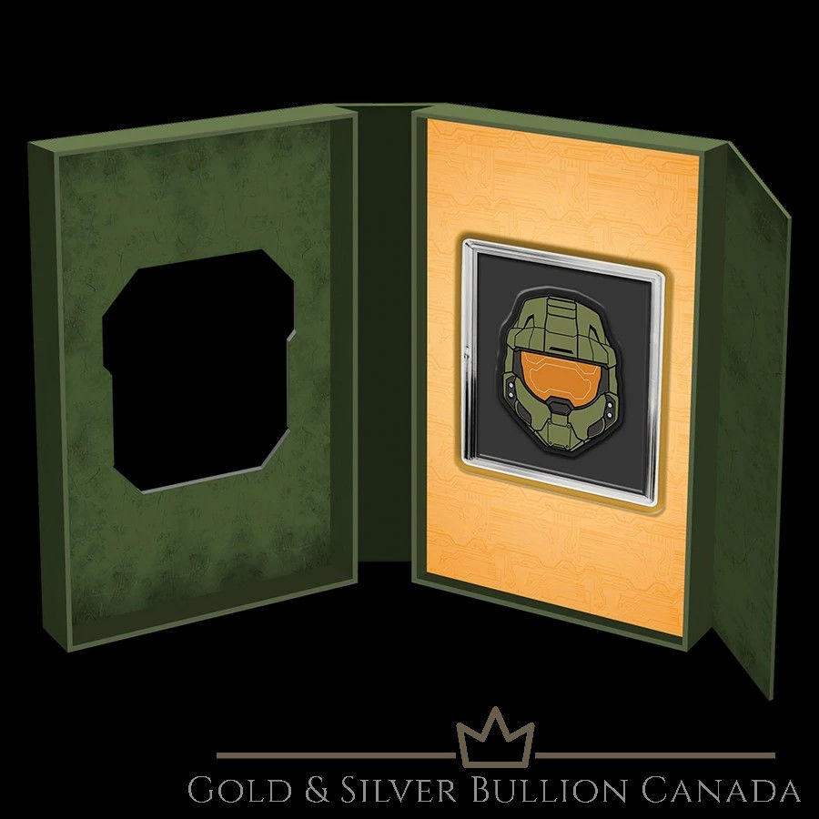 Thumbnail: HALO MASTER CHIEF HELMET – Chibi - 2021 1 oz Pure Silver  Coin – Niue – NZ Mint