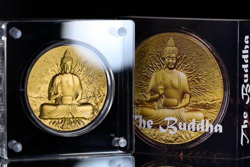 The Buddha - Creator of Buddhism 2oz .999 Silver Gold Glided 2000F